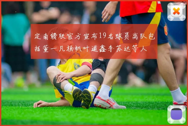 定南赣联官方宣布19名球员离队包括董一凡杨帆叶道鑫李苏达等人